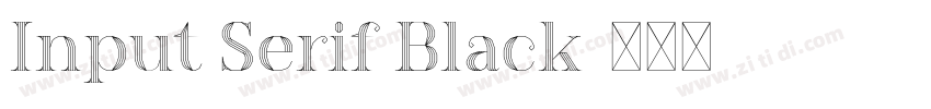 Input Serif Black字体转换